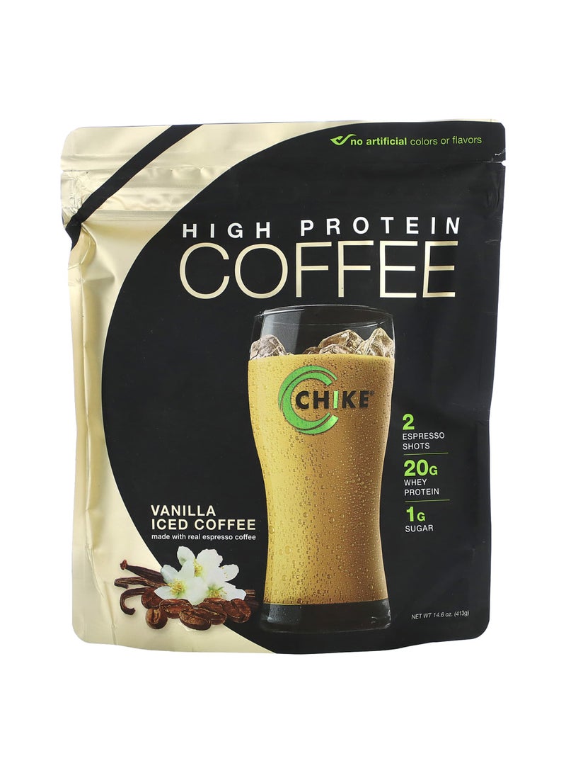 High Protein Iced Coffee, Vanilla, 14.6 oz (413 g)